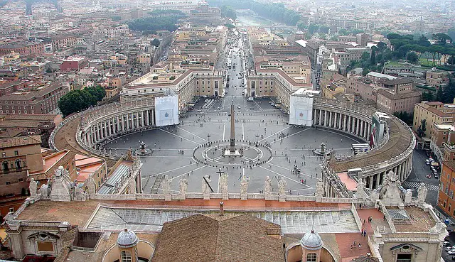 Views of St. Peter’s Square from the top of St. Peter’s Basilica