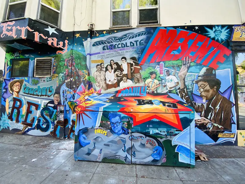 THE BEST STREET ART OF SAN FRANCISCO WALKING TOUR: MISSION MURALS: Presente: A Tribute to the Mission Community Mural”