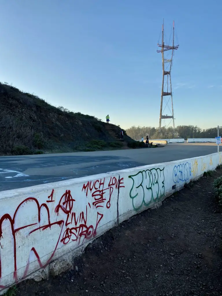 Barrier at Twin Peaks Boulevard