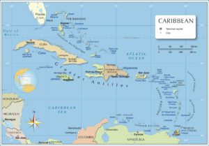 Caribbean political map