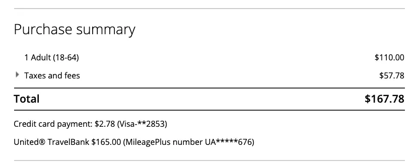 using united travel bank cash