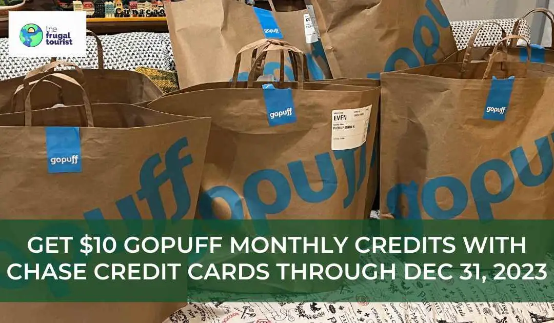 Get $10 GoPuff Monthly Credits With Chase Credit Cards Through Dec 31, 2023
