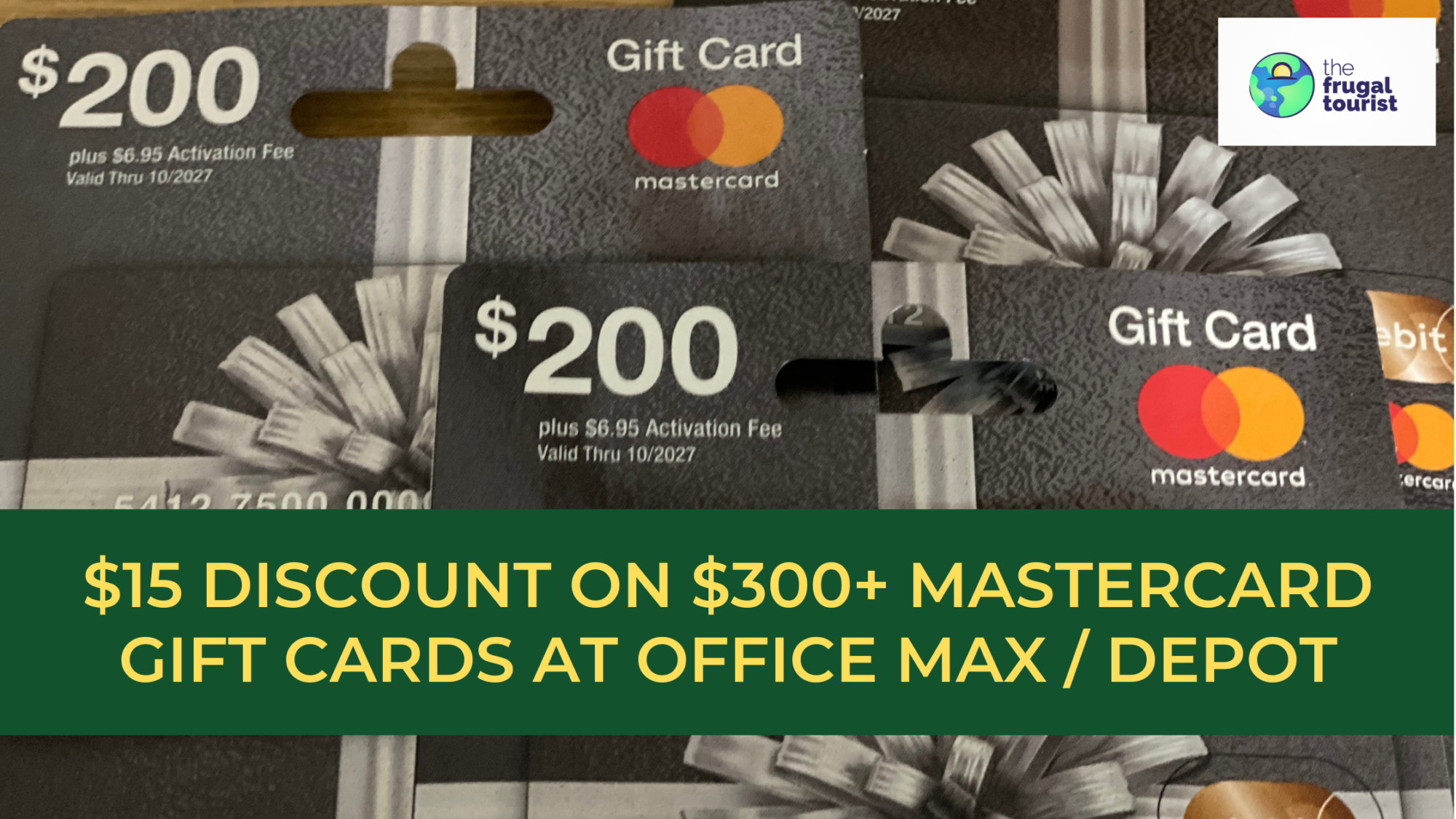 $15 Discount On $300+ Mastercard Gift Cards At Office Max / Depot