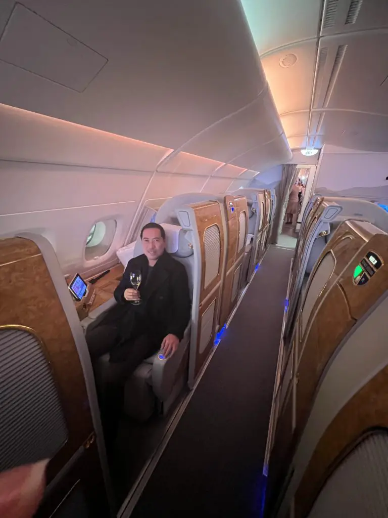Emirates First Class JFK-MXP 