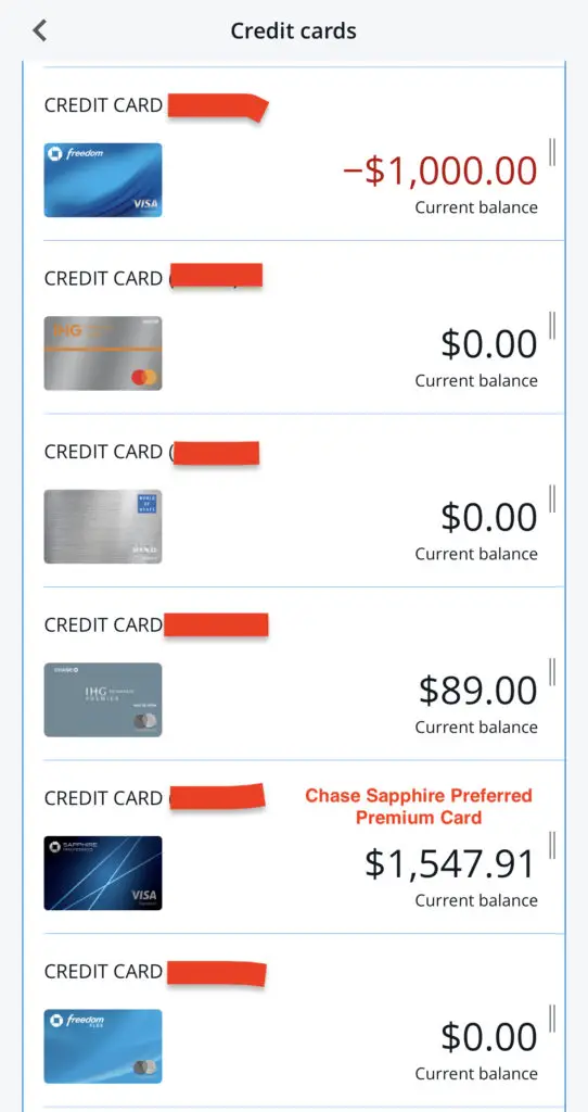 Ultimate Rewards, Credit Cards