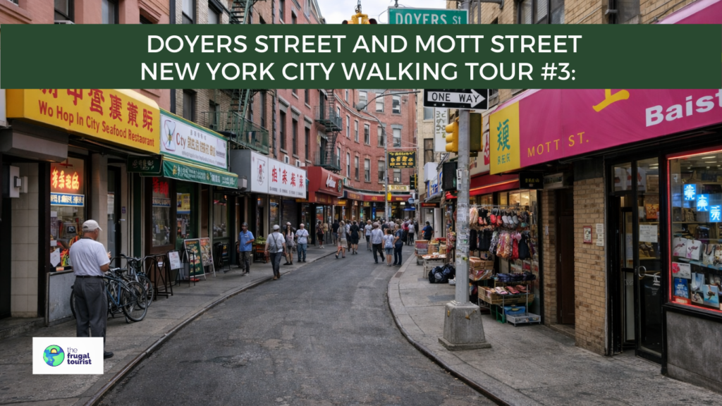 Doyers Street and Mott Street in China Town in New York City