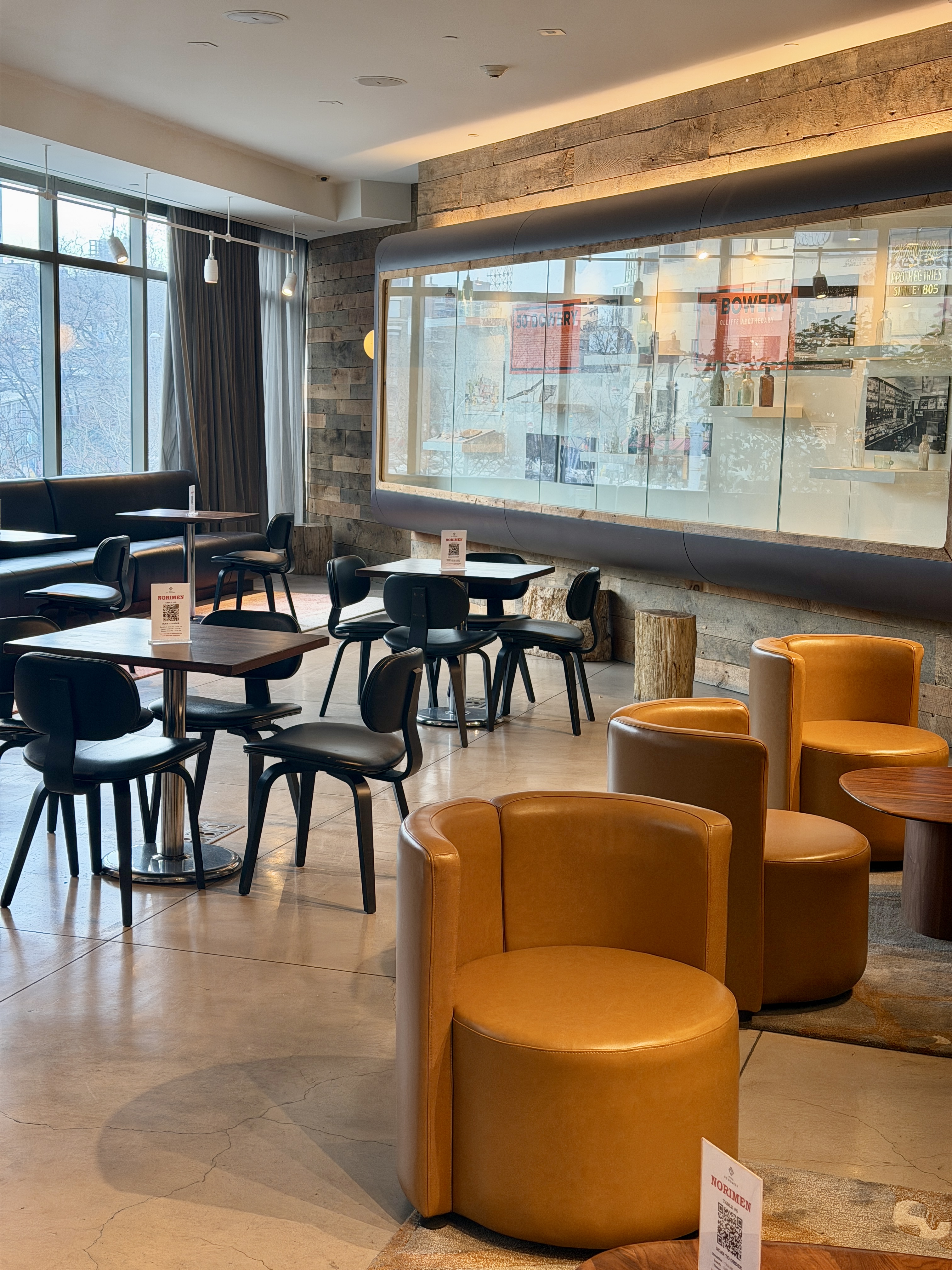 The Living room of the Hotel 50 Bowery in nyc chinatown